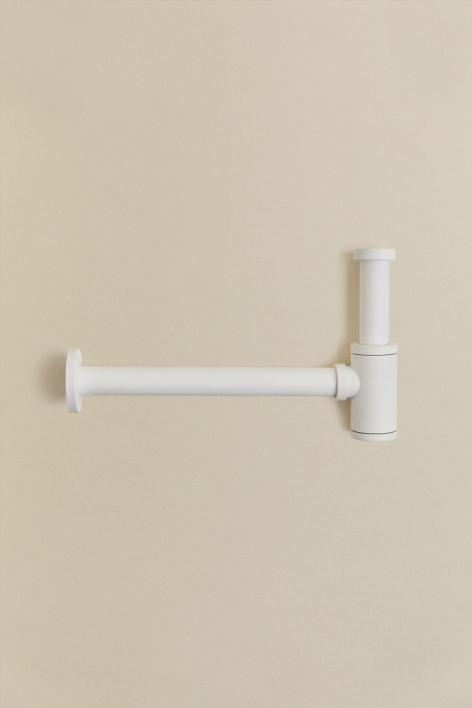 Sifão de pia de aço inoxidável Bibur - Branco