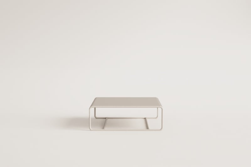 Mesa de centro retangular de jardim 105x100 cm em aço Oporto