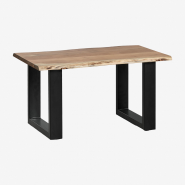 Mesa De Centro Retangular Em Madeira De Acácia (90x60 Cm) Sami Castanho Acácia - Sklum
