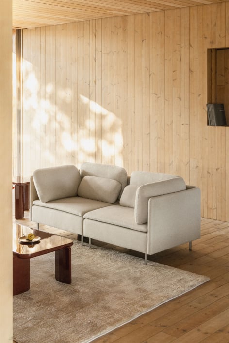 Sofá modular de 2 peças em tecido Oriol