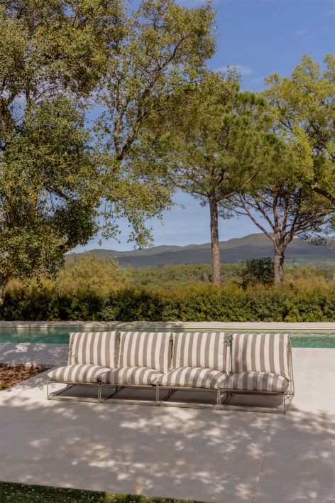 Sofá modular de jardim de 4 peças Amaro