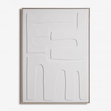 Quadro Decorativo 100x140 Cm Pintado À Mão Com Relevo Aloxen Cores Naturais - Sklum