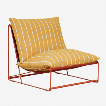 Poltrona De Jardim Amaro Amarelo Mel - Vermelho Argila - Sklum