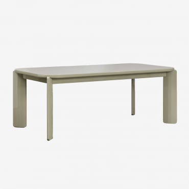 Mesa De Jantar Retangular 200x100 Cm Em Mdf Genebra Verde Sálvia - Sklum