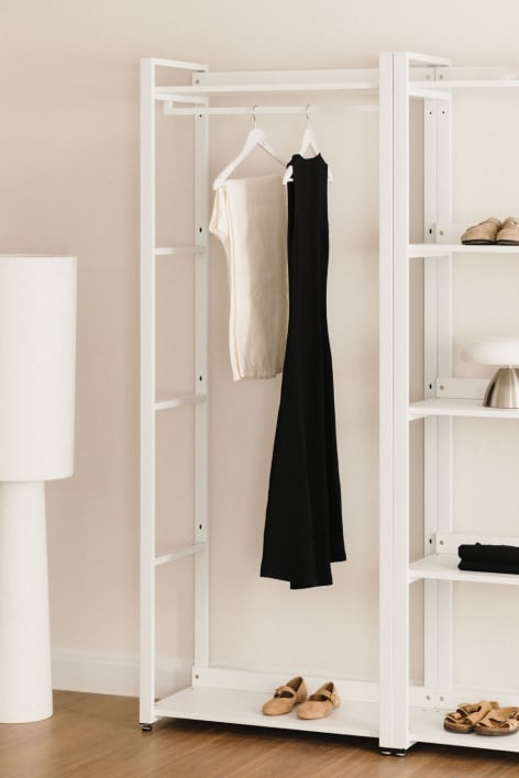 Cabide em aço e MDF Ariaster - Branco