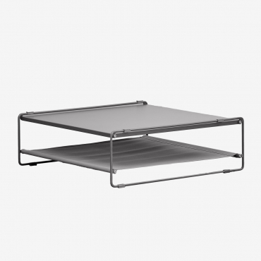 Mesa Lateral De Jardim Conversível Em Pufe De Aço Amaro Cinza - Sklum
