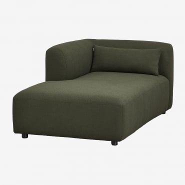 Chaise Longue Esquerda Para Sofá Modular Fogler Chenille Verde Sálvia - Sklum