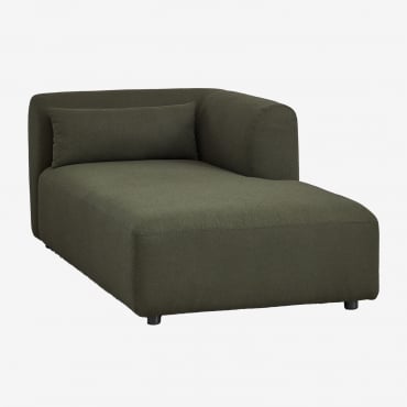 Chaise Longue Direita Para Sofá Modular Fogler Chenille Verde Sálvia - Sklum