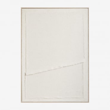 Pintura Decorativa Com Textura Em Linho Ovilea 50 X 70 Cm & B - Sklum