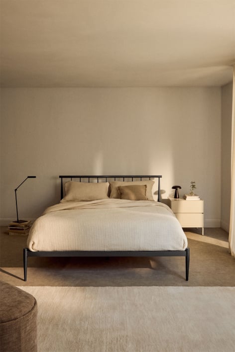 Cama em ferro Amaia - Cinza Grafito