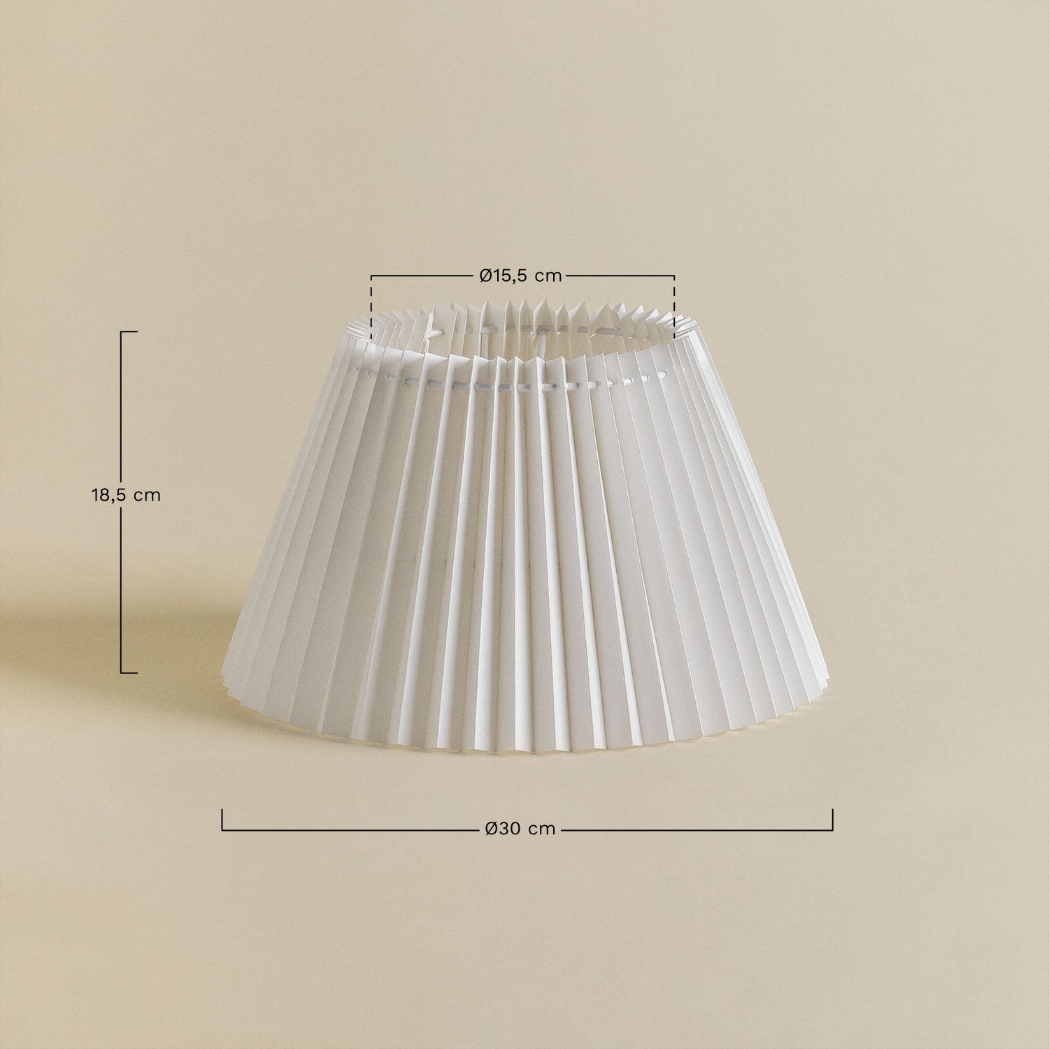 Abajur de papel de arroz Oguran , Dimensões