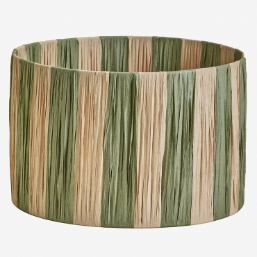 Abajur Ø30 Cm Em Papel Trançado Marsali Verde Exército - Sklum