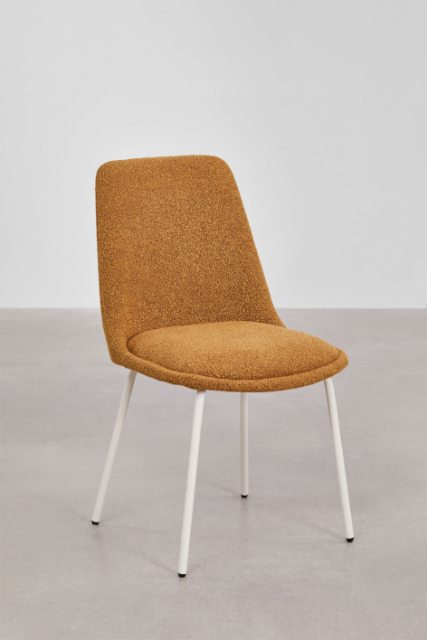 Pacote de 4 cadeiras de jantar em tecido bouclé Chicago