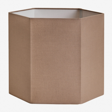 Abajur De Tecido Tenerife Castanho Moka & Ø30 Cm - Sklum