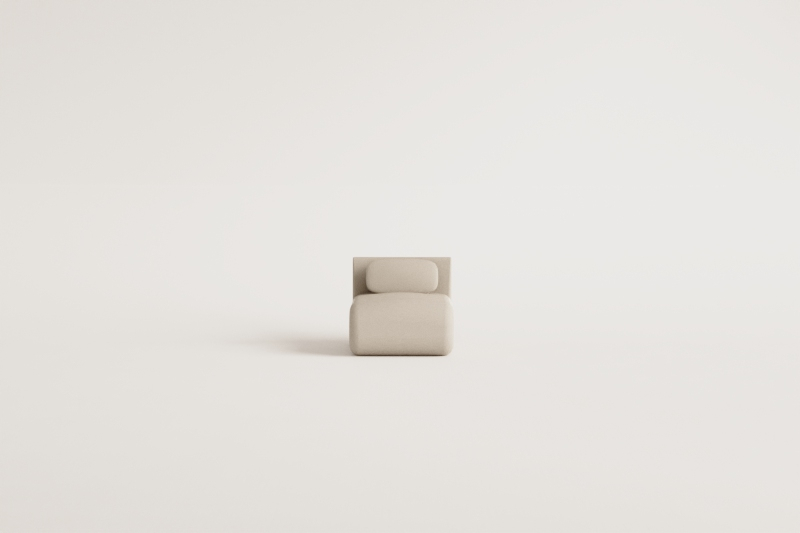 Módulo central para sofá modular Coquette chenille