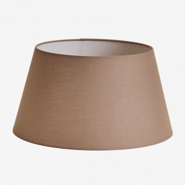 Abajur De Tecido Monaco Castanho Moka & Ø40 Cm - Sklum