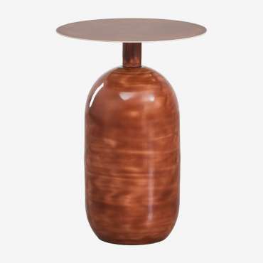 Mesa De Cabeceira Redonda Em Ferro Truax Ø40 Cm - Sklum