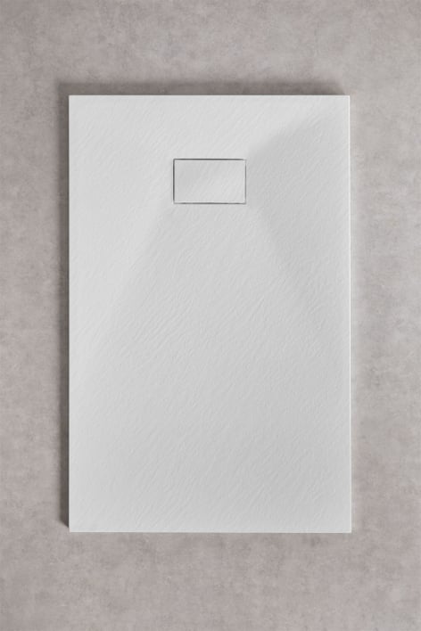 Base de duche em resina SMC retangular antiderrapante e extraplana 120x80 cm Branco Soho