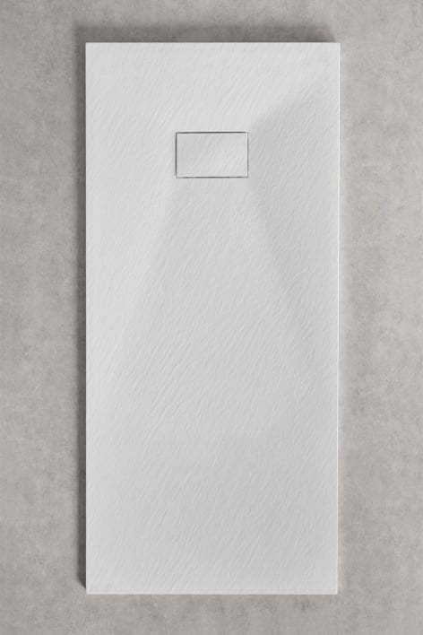 Base de duche em resina SMC retangular antiderrapante e extraplana 150x70 cm Branco Soho