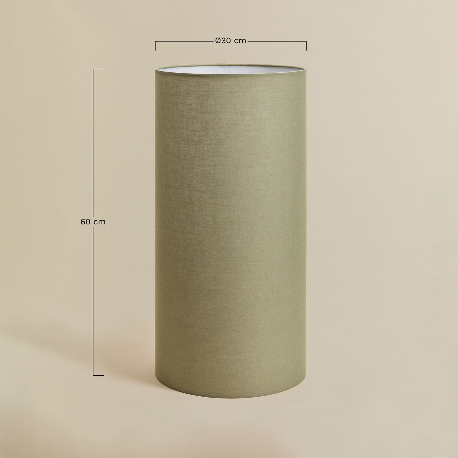 Arlina tecido para abajur, Dimens&otilde;es