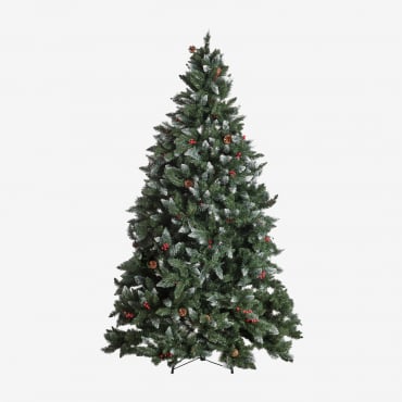 Árvore De Natal Com Pinhas Decorativas E Frutas Vermelhas Livigno ↑240 Cm - Sklum
