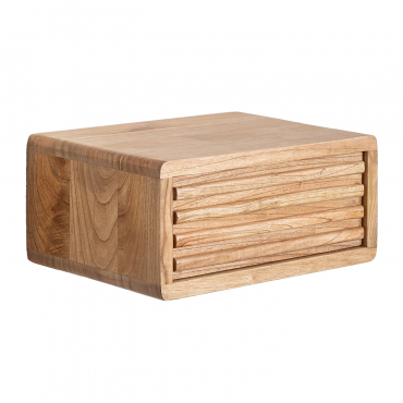 Pack De 2 Mesas De Cabeceira Flutuantes Retangulares 45x30 Cm Em Madeira Deleyna Madeira Natural - Sklum