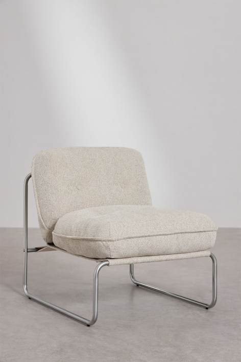 Pack de 2 poltronas estofadas Matilda - Bouclé Cores Naturais