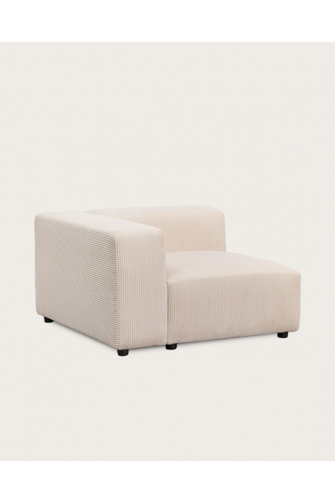 Módulo de canto esquerdo 115x113 cm com apoio de braço alto para sofá modular Bruna