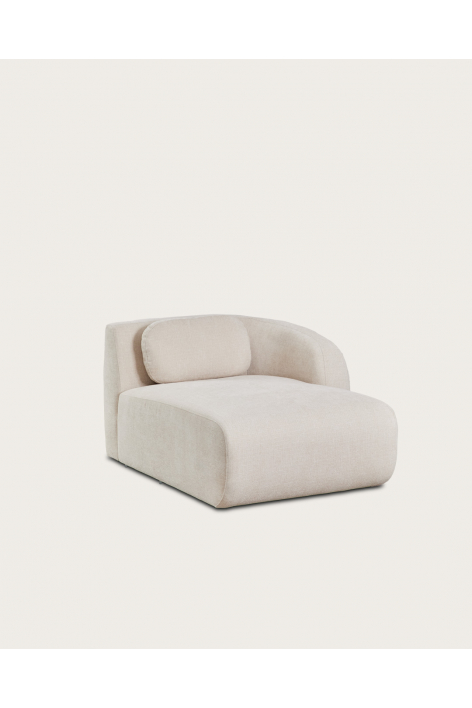 Módulo chaise longue direito para sofá modular em chenille Coquette