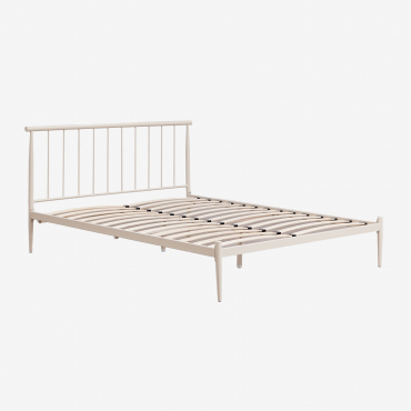 Cama Em Ferro Amaia Tapioca Bege & 160 X 200 Cm - Sklum