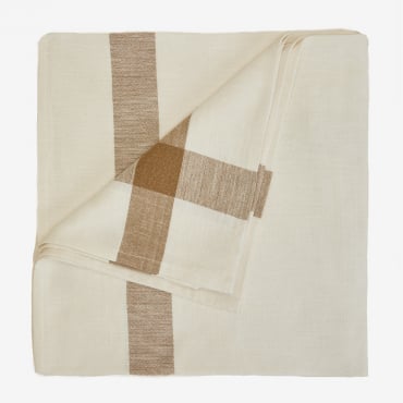 Toalha De Mesa De 170x250 Cm Em Algodão Mirela Moka Brown - Sklum