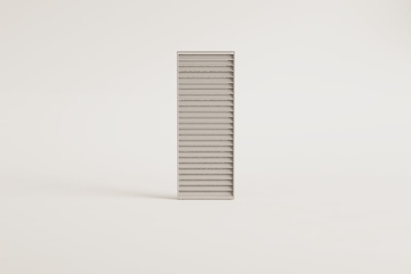 Painel lateral para pérgola bioclimática de lâminas em alumínio Druvia