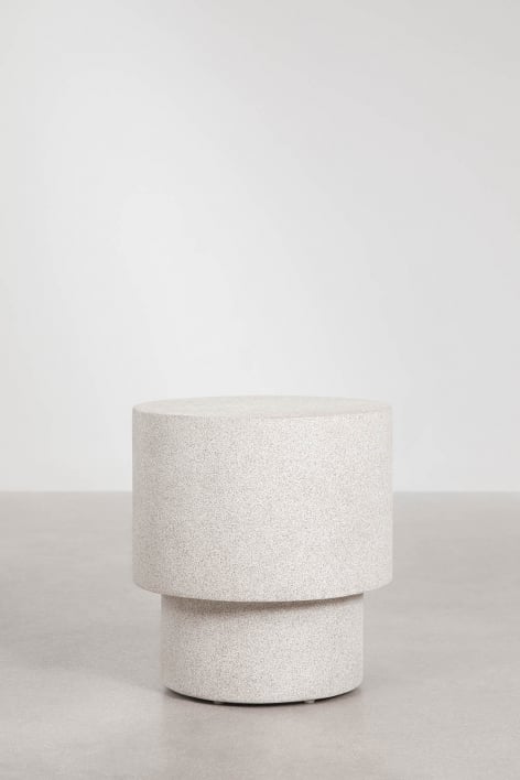 Mesa auxiliar redonda Ø45 cm em cimento Selara