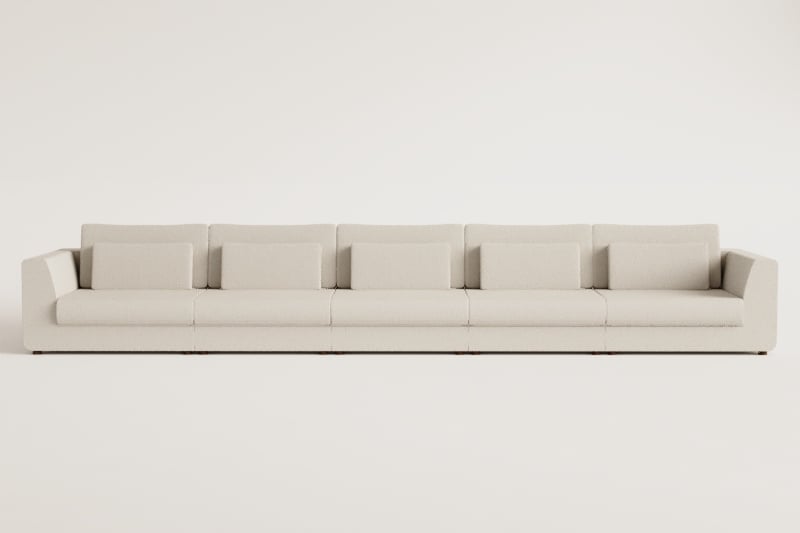 Sofá modular de 5 peças em chenille Cataline