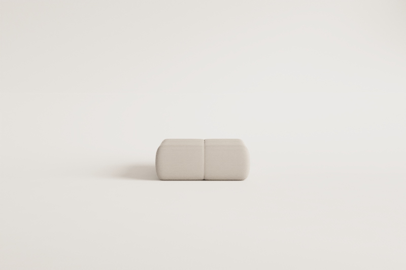 Puff em bouclé embalado a vácuo Kendall