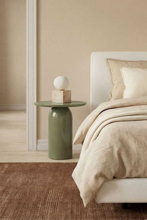 Mesa de cabeceira redonda Ø45 cm em cimento Layana