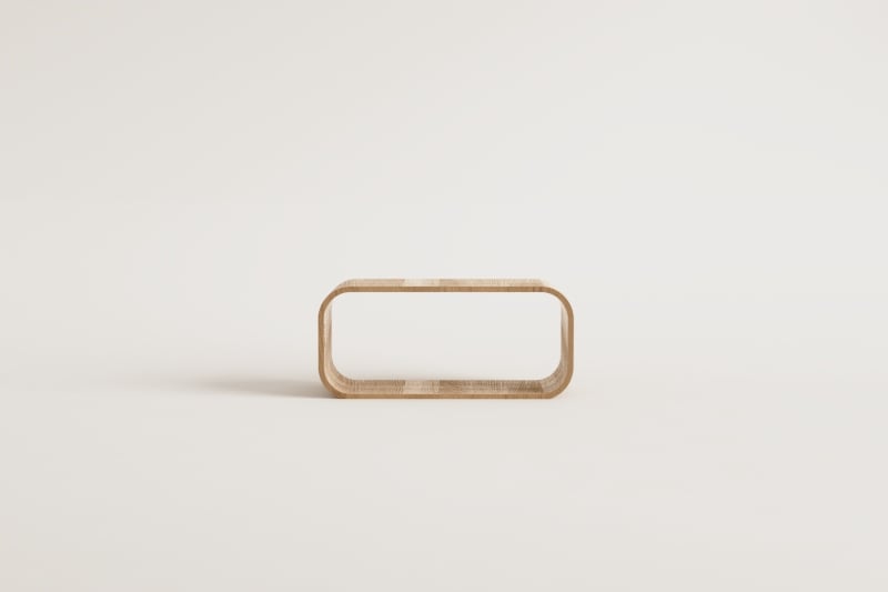 Mesa auxiliar para jardim retangular 85x35 cm em madeira de acácia Brivori