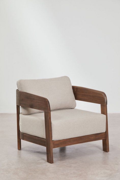 Poltrona em madeira de acácia Uleno