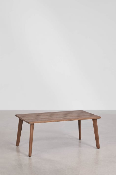 Mesa de centro retangular 90x50 cm em madeira de acácia Kaela