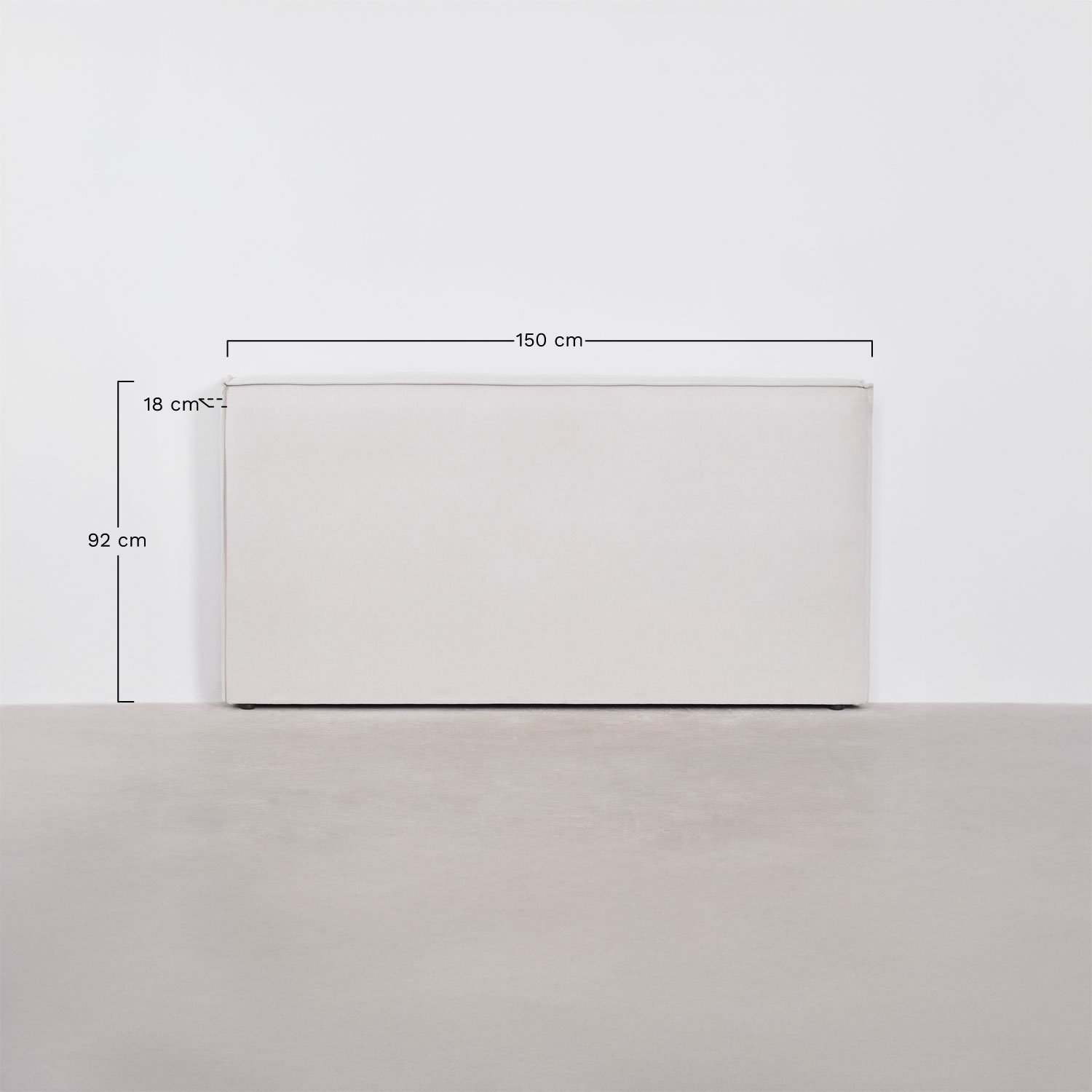 Cabeceira em tecido chenille Lunari, Dimens&otilde;es