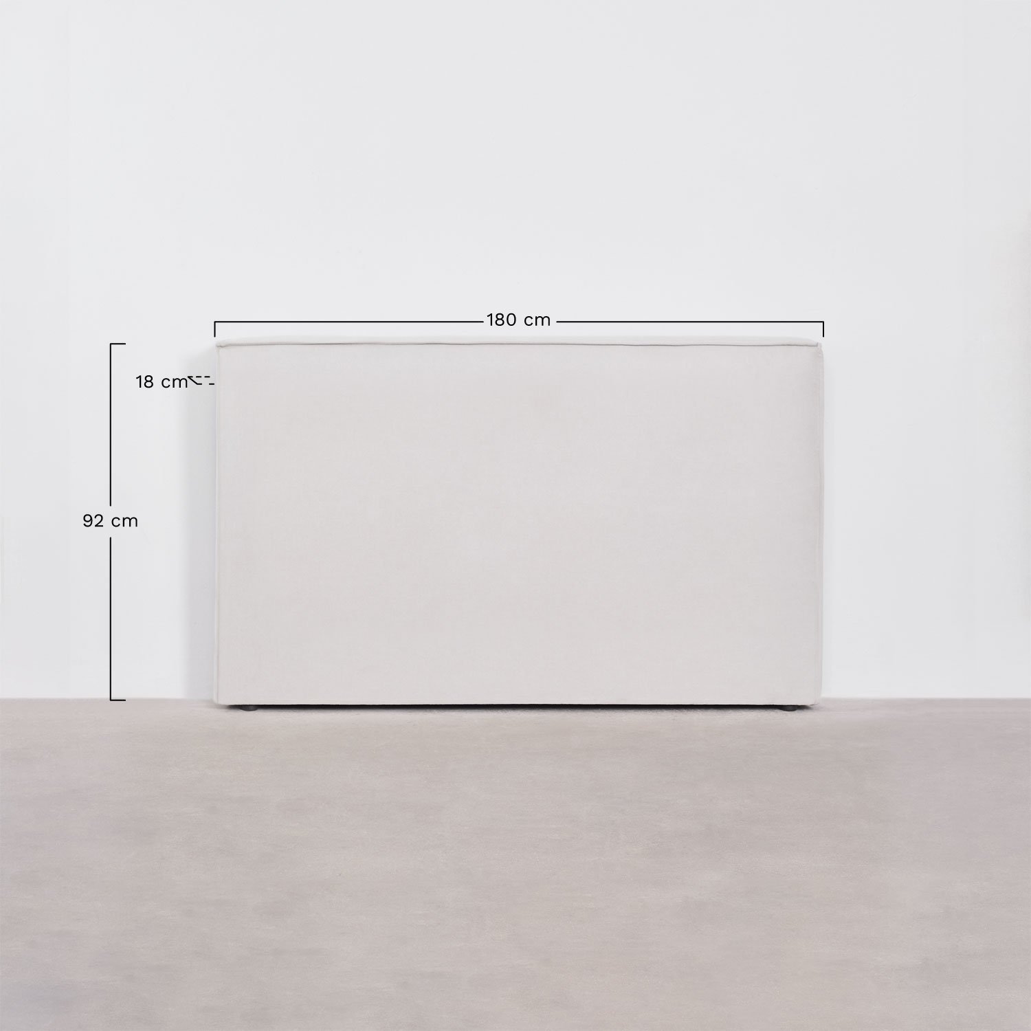 Cabeceira em tecido chenille Lunari, Dimens&otilde;es