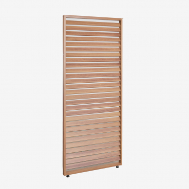 Painel Lateral Para Pérgola Bioclimática De Alumínio Com Lâminas Druvia Madeira Castanya & Painel De 90,5 Cm Para Lateral De 3 M - Sklum