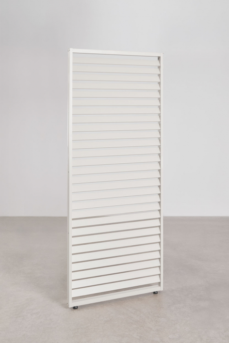 Pack 2 painéis laterais 92,5 cm pérgola bioclimática alumínio lâminas branco gardénia Druvia