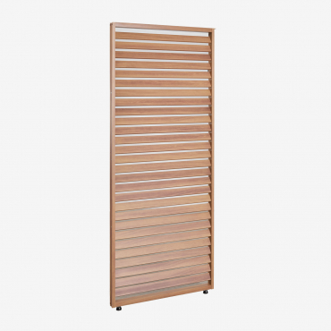 Pack De 3 Painéis Laterais Para Pérgola Bioclimática De Alumínio Com Lâminas Druvia Madeira Castanya & Painel De 92,5 Cm Para Lateral De 4 M - Sklum