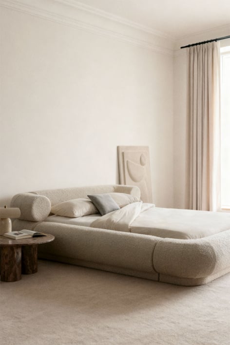 Cama de linho encaracolado Bernaste