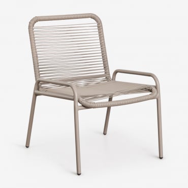 Poltrona De Jardim Em Aço E Rattan Sintético Kuorin Moka Brown - Sklum