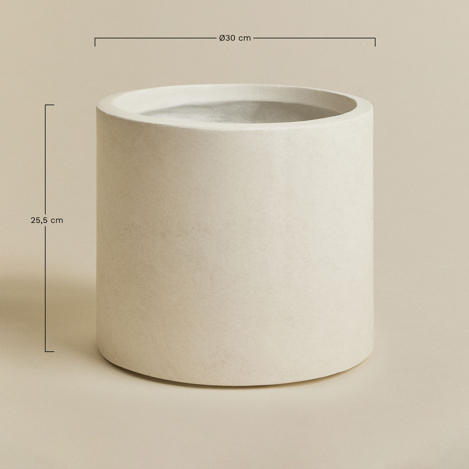 Vaso de flores exterior em cimento Aurevi, Dimens&otilde;es