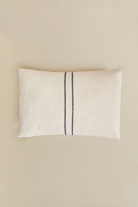Coussin rectangulaire 40x60 cm en coton Louisa - Branco - Azul-Marinho