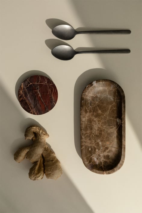 Bandeja decorativa em pedra natural Ceranova