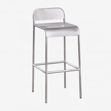 Banqueta Alta Em Aço Inoxidável Narnial ↑75 Cm - Sklum